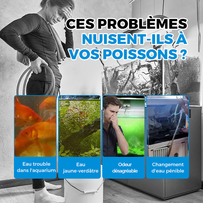 🐠 60% DE RÉDUCTION ! 💦 Filtre Aquarium Automatique - Élimine les Déchets et Mantient l'Eau Claire, Silencieux et Économique 🌊📦