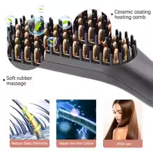 Electric Beard Straightener – Negative Ion Heated Beard Comb for Men