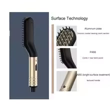 Electric Beard Straightener – Negative Ion Heated Beard Comb for Men