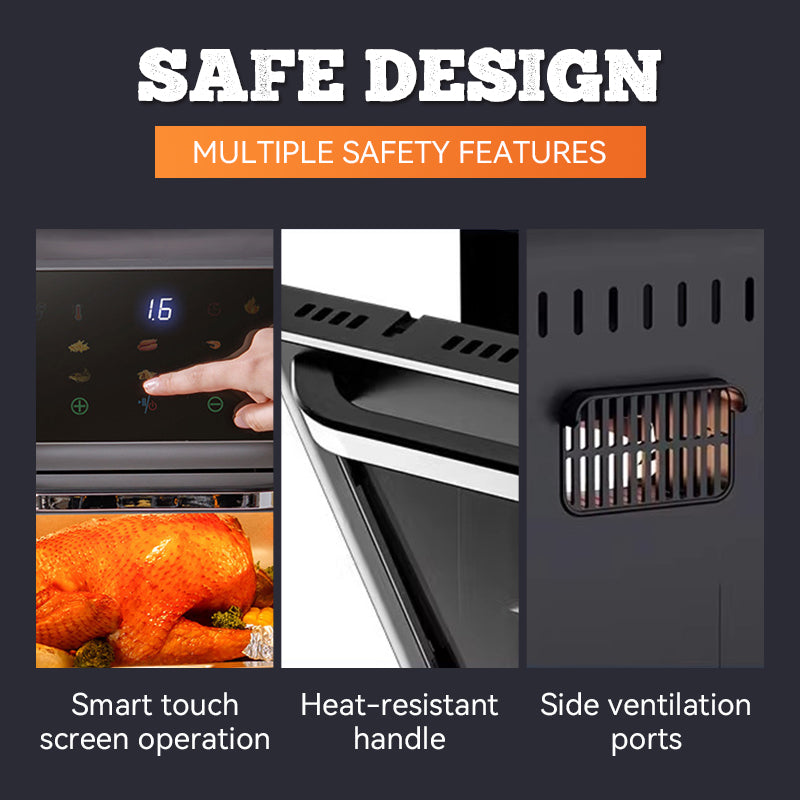 🔥60% de réduction - SOLDES🍳🍗Friteuse à air chaud multifonction avec écran tactile | Livraison gratuite✈️