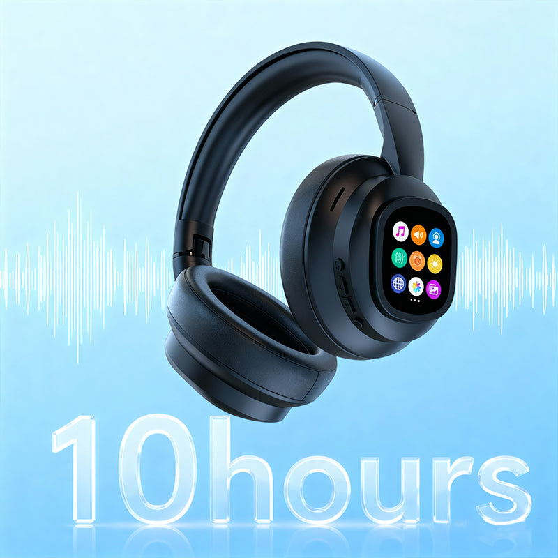 🎧50% de réduction! ✨ Casque Bluetooth IA - Écran LCD intelligent et assistant vocal avec qualité sonore premium pour la musique et les appels 📱✨