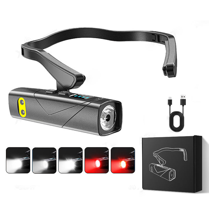 📢📢50 % de réduction !!!🎅Lampe frontale LED ultra-légère à porter sur l’oreille : 5 modes, détection gestuelle & batterie intelligente ! 💡🏃‍♂️